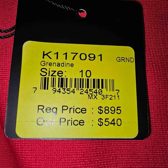 NWT St John Womens Grenadine Red Wool Sheath Dress 10 - Picture 5 of 6